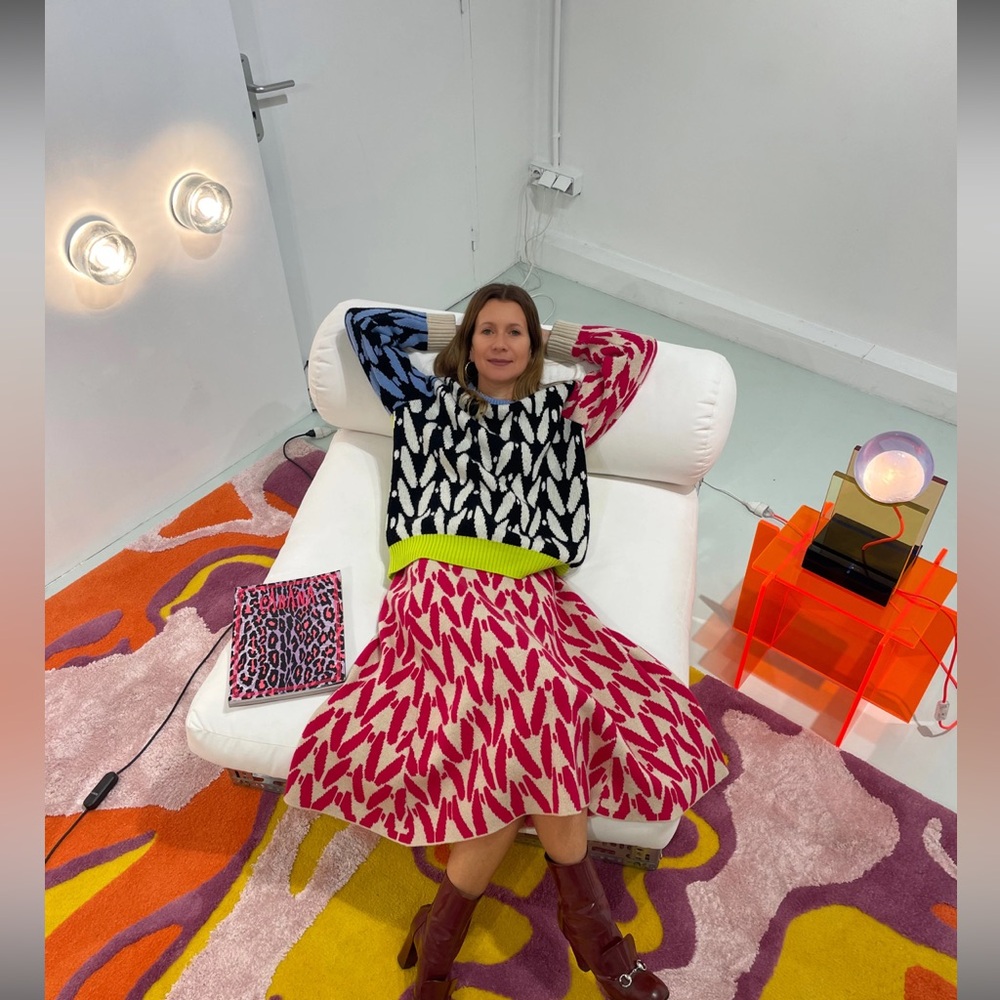 Joostricot STITCHES MULTI BOYFRIEND CREW NECK Sweater